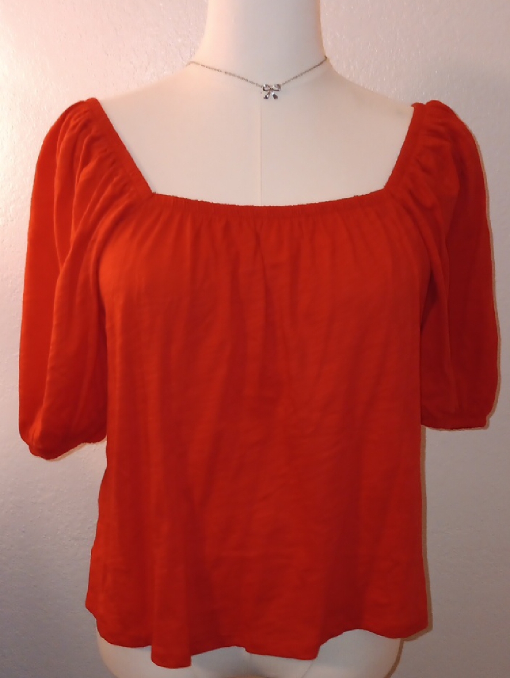 Old Navy Red Square-Neck Blouse